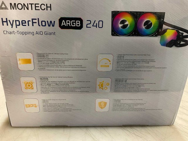 Montech hyperflow argb 240 liquid cooler - afbeelding 2 van  2