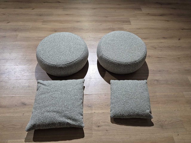 Montel - nieuw - zack - poef - hocker - kussens (4x) - afbeelding 4 van  6