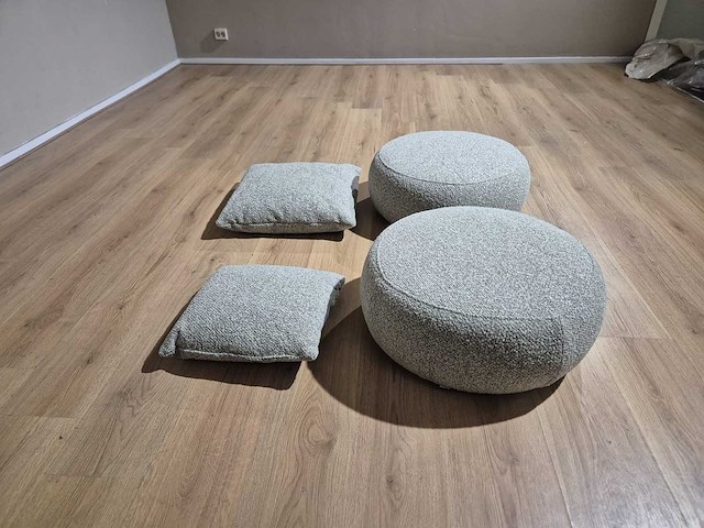 Montel - nieuw - zack - poef - hocker - kussens (4x) - afbeelding 5 van  6