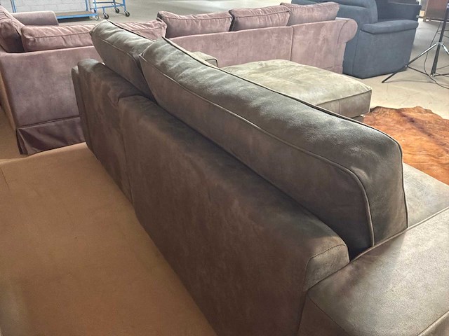 Monti leren bankstel met chaise lounge - afbeelding 7 van  8