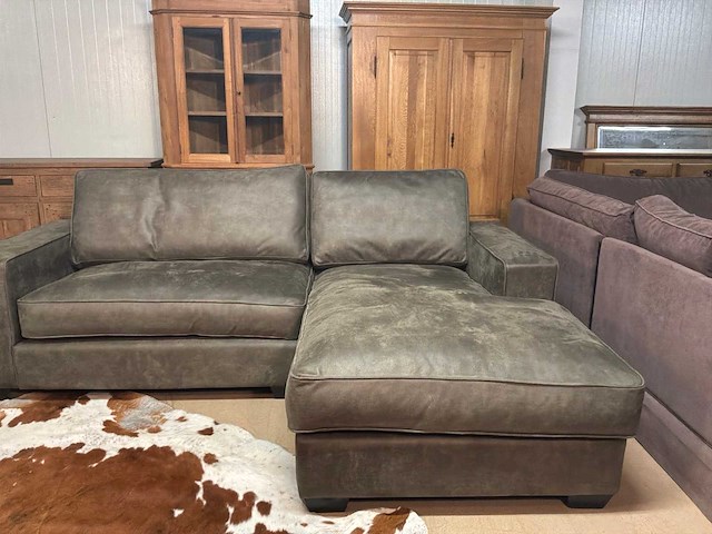 Monti leren bankstel met chaise lounge - afbeelding 5 van  8