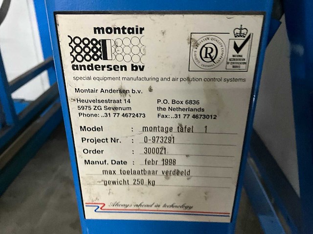Montiar andersen montagetafel (3x) - afbeelding 4 van  4