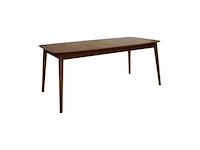 Montreux eetkamertafel top walnut veneer matt 180/219x90x75cm