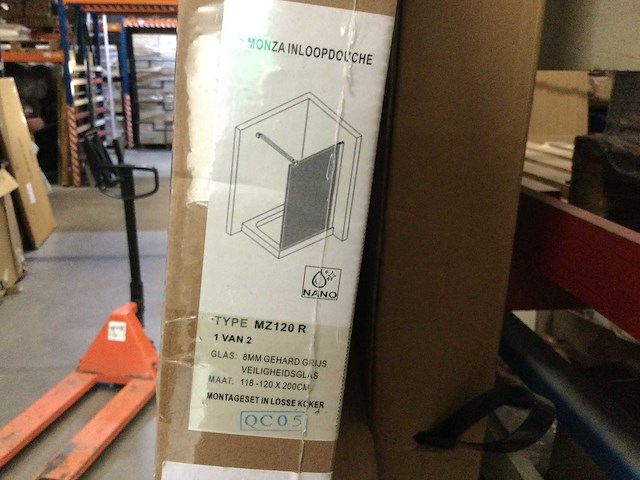 Monza - mz120r - inloopdouche 118-120x200 cm - afbeelding 1 van  2