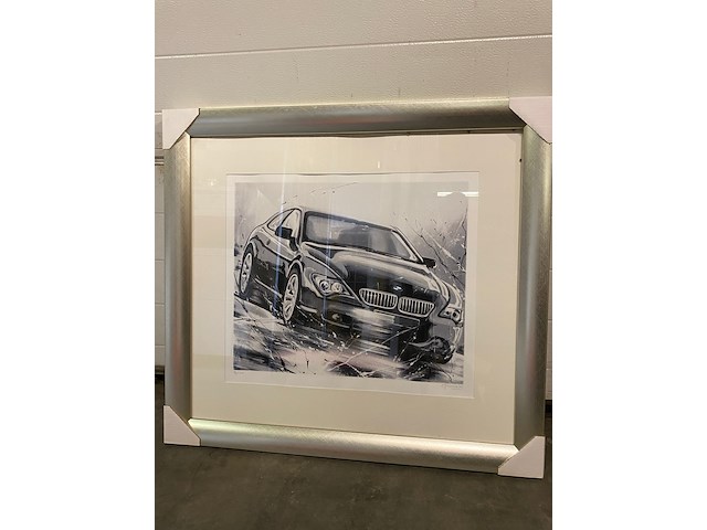 Mooie bmw zeefdruk van de bekende kunstenaar eric jan kremer - afbeelding 1 van  6