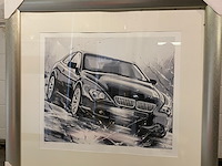 Mooie bmw zeefdruk van de bekende kunstenaar eric jan kremer - afbeelding 1 van  6
