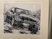 Mooie bmw zeefdruk van de bekende kunstenaar eric jan kremer - afbeelding 2 van  6