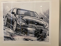 Mooie bmw zeefdruk van de bekende kunstenaar eric jan kremer - afbeelding 3 van  6