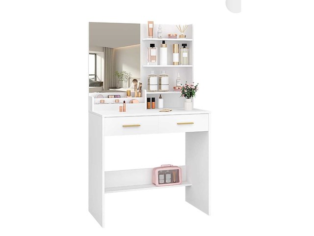 Mooie grote kaptafel met spiegel. - afbeelding 1 van  2