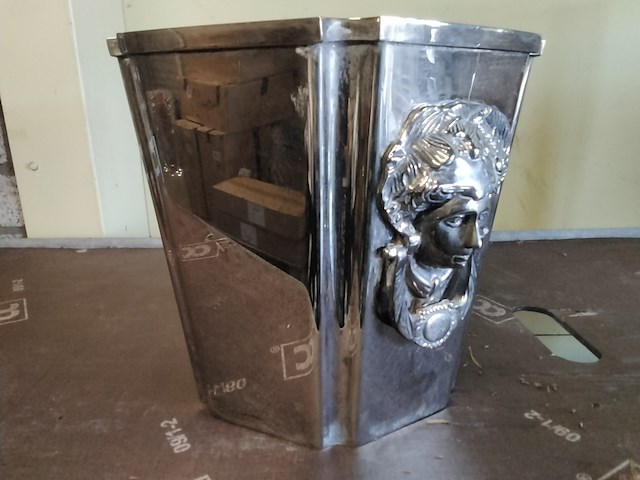 Mooie wijnkoeler met 2 sierlijke ornamenten fink silber - afbeelding 3 van  5