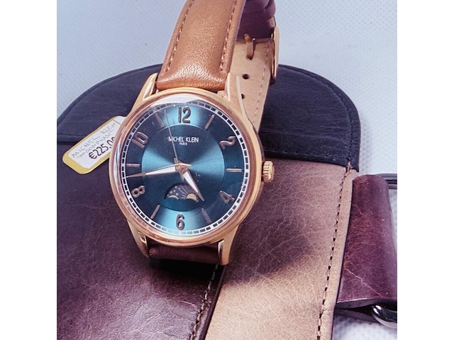 Moonphase herenhorloge - michel klein paris dresswatch - afbeelding 3 van  8