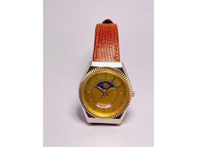 Moonphase herenhorloge met mechanisch uurwerk - afbeelding 1 van  8