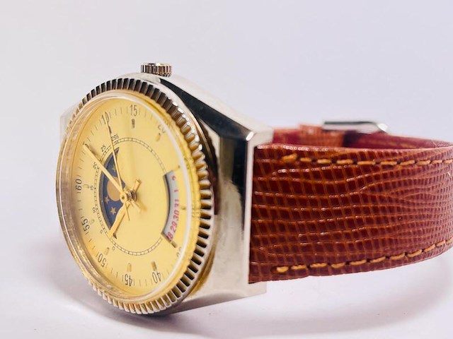 Moonphase herenhorloge met mechanisch uurwerk - afbeelding 6 van  8