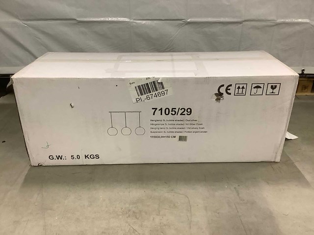 Moos menno oud zilver hanglamp - afbeelding 4 van  5