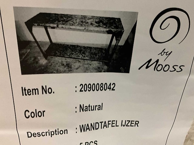 Mooss ijzeren wandtafel - afbeelding 4 van  5