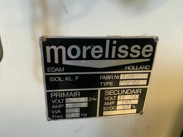 Morelisse ccv 200 co2 mig lasmachine - afbeelding 3 van  3