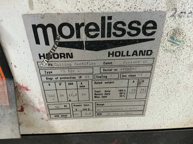 Morelisse ps120 plasmasnijmachine - afbeelding 6 van  6