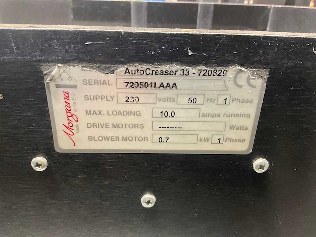 Morgana autocreaser 33 rilmachine - afbeelding 6 van  8