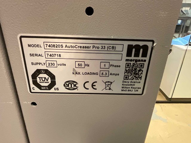 Morgana fold-autofold pro en autocreaser pro 33 vouwmachine - afbeelding 11 van  13