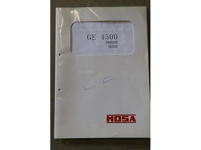 Mosa benzine generator ge 4500 sx - afbeelding 3 van  11