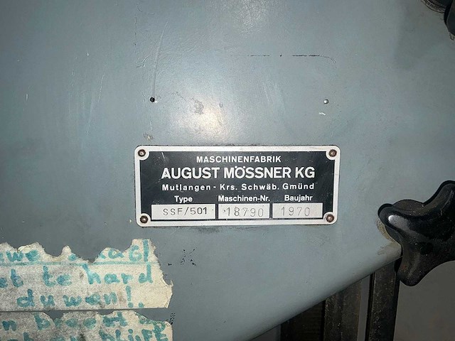 Mossner - 1970 - rekord ssf 501 - verticale bandzaagmachine - afbeelding 4 van  14