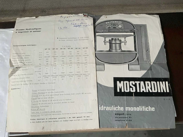 Mostardini mp 2m hydraulische leder stempeldrukpers - afbeelding 2 van  11