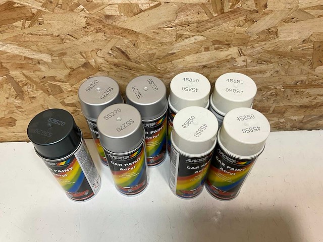 Motip acrylak autoverf diverse kleuren (8x) - afbeelding 4 van  4