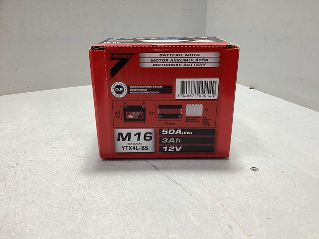 Moto7 m16 3ah - motoraccu 3ah 12v - afbeelding 3 van  4