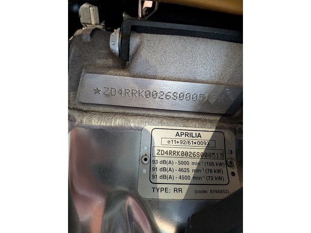 Motor, aprilia, rsv 1000 r, 2006 - afbeelding 48 van  56