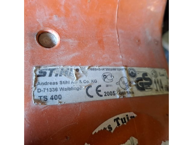 Motor doorslijpmachine stihl, ts400, bouwjaar 2005 - afbeelding 5 van  9