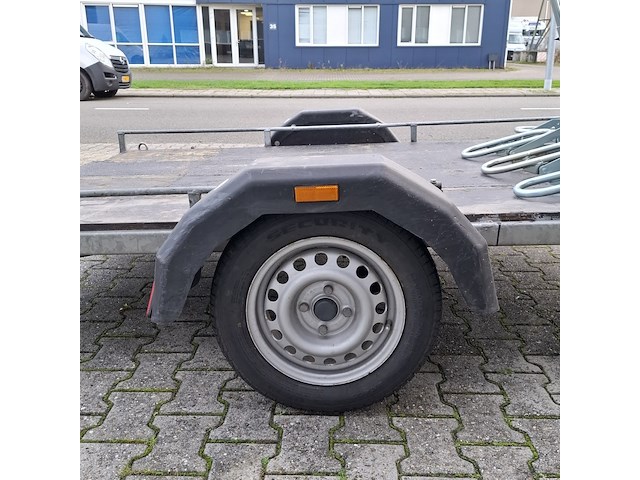 Motor / fiets aanhanger + opbergbox, grijs / chroom - afbeelding 2 van  20