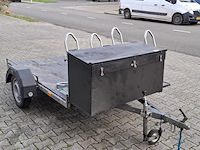 Motor / fiets aanhanger + opbergbox, grijs / chroom - afbeelding 6 van  20