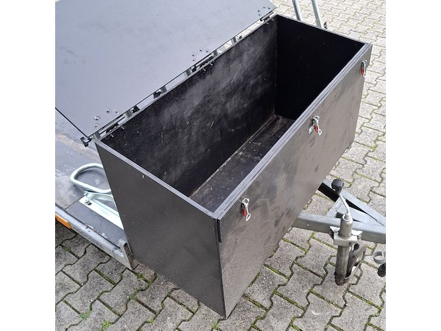 Motor / fiets aanhanger + opbergbox, grijs / chroom - afbeelding 8 van  20