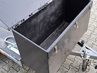 Motor / fiets aanhanger + opbergbox, grijs / chroom - afbeelding 8 van  20