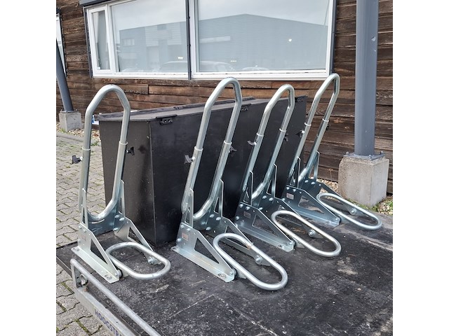 Motor / fiets aanhanger + opbergbox, grijs / chroom - afbeelding 9 van  20