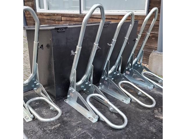 Motor / fiets aanhanger + opbergbox, grijs / chroom - afbeelding 10 van  20