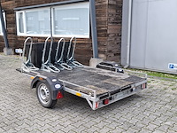 Motor / fiets aanhanger + opbergbox, grijs / chroom