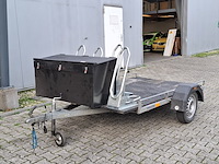 Motor / fiets aanhanger + opbergbox, grijs / chroom - afbeelding 12 van  20