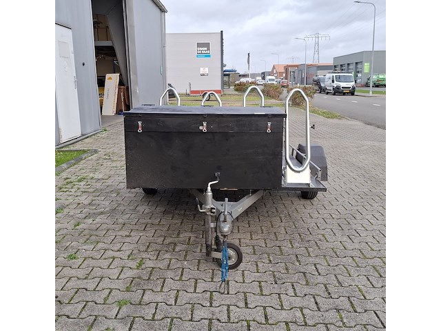 Motor / fiets aanhanger + opbergbox, grijs / chroom - afbeelding 14 van  20