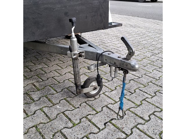 Motor / fiets aanhanger + opbergbox, grijs / chroom - afbeelding 15 van  20