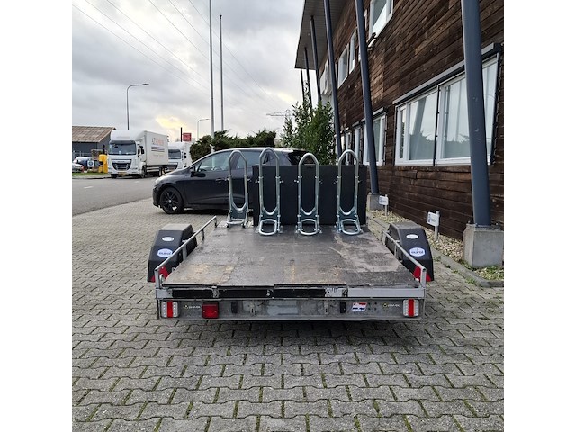 Motor / fiets aanhanger + opbergbox, grijs / chroom - afbeelding 18 van  20