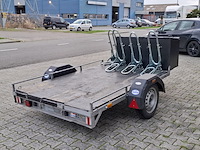 Motor / fiets aanhanger + opbergbox, grijs / chroom - afbeelding 20 van  20