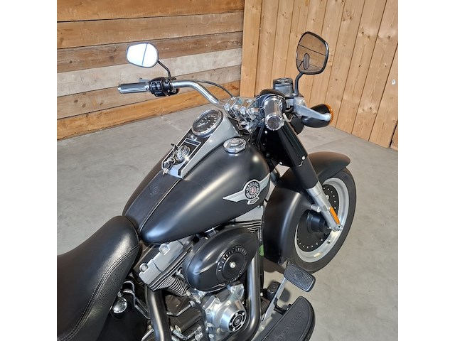 Motor, harley davidson, flstfb fat boy special, zwart, 2014 - afbeelding 9 van  36
