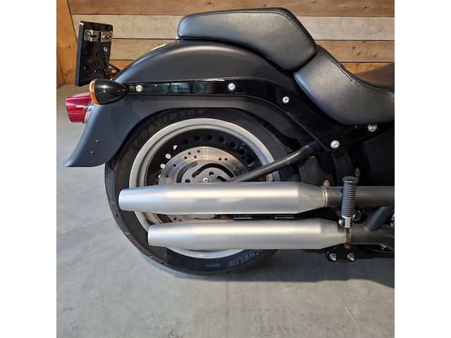 Motor, harley davidson, flstfb fat boy special, zwart, 2014 - afbeelding 11 van  36