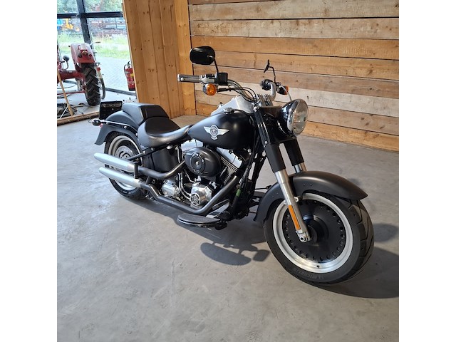 Motor, harley davidson, flstfb fat boy special, zwart, 2014 - afbeelding 12 van  36