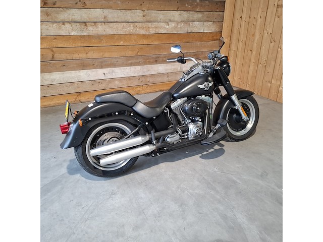 Motor, harley davidson, flstfb fat boy special, zwart, 2014 - afbeelding 23 van  36