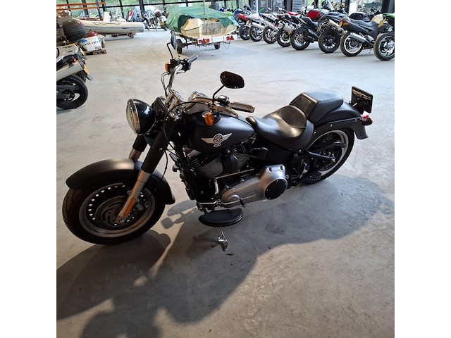 Motor, harley davidson, flstfb fat boy special, zwart, 2014 - afbeelding 34 van  36