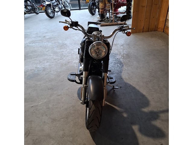 Motor, harley davidson, flstfb fat boy special, zwart, 2014 - afbeelding 36 van  36