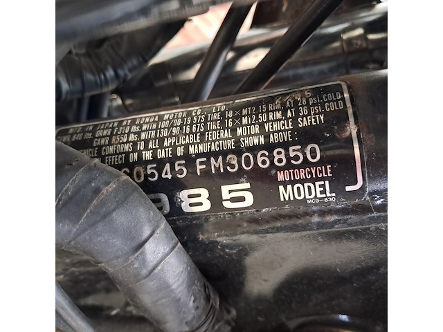 Motor, honda, tour cb450 s, 1985 - afbeelding 81 van  92