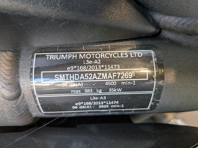 Motor, triumph, tour street triple s, 2021 - afbeelding 37 van  45